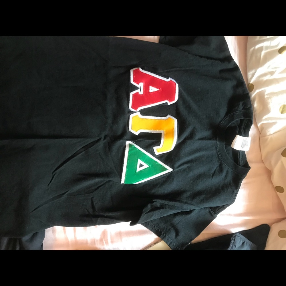 Alpha gamma delta lettered t shirt